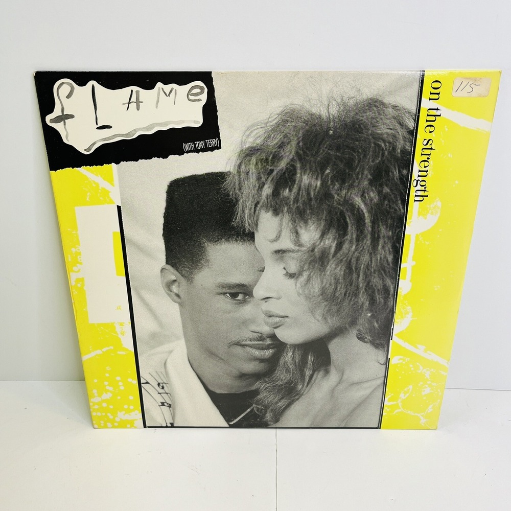 Flame with Tony Terry On The Strength 12" Vinyl Maxi Single Record 1989‎ Epic